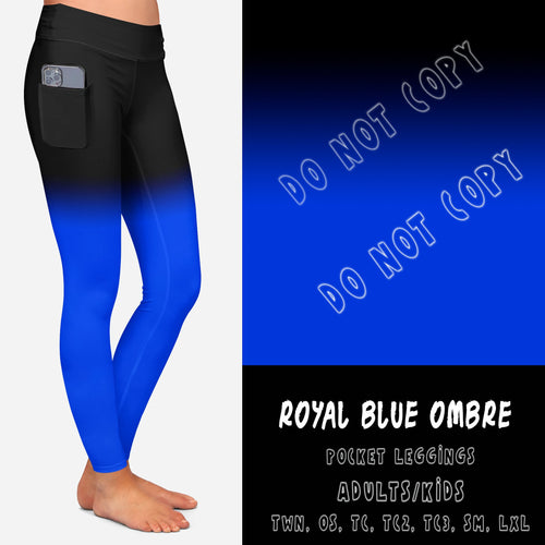 Royal Blue Ombre Pocket Leggings