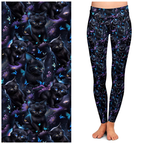 Black Cat Pocket Leggings