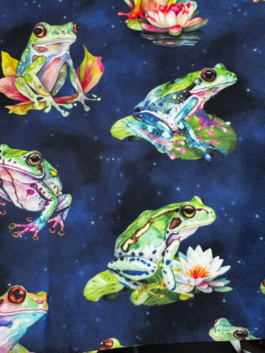 Watercolor Froggies High Pocket Capris