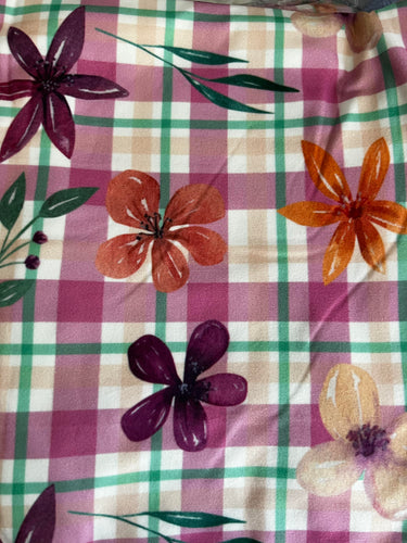 Plaid Flowers Leggings