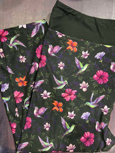 Hummingbird Floral Capris