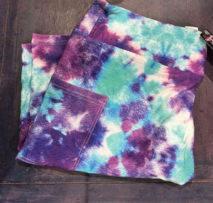 Blue & Purple Tie Dye Biker Shorts