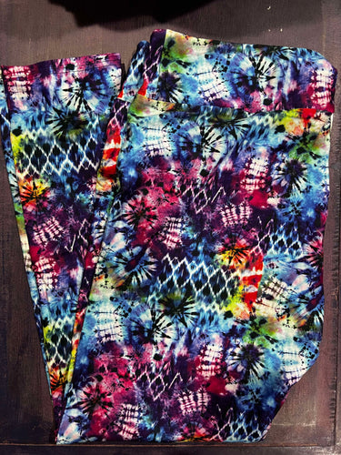 Tie Dye Pattern Bursts Leggings