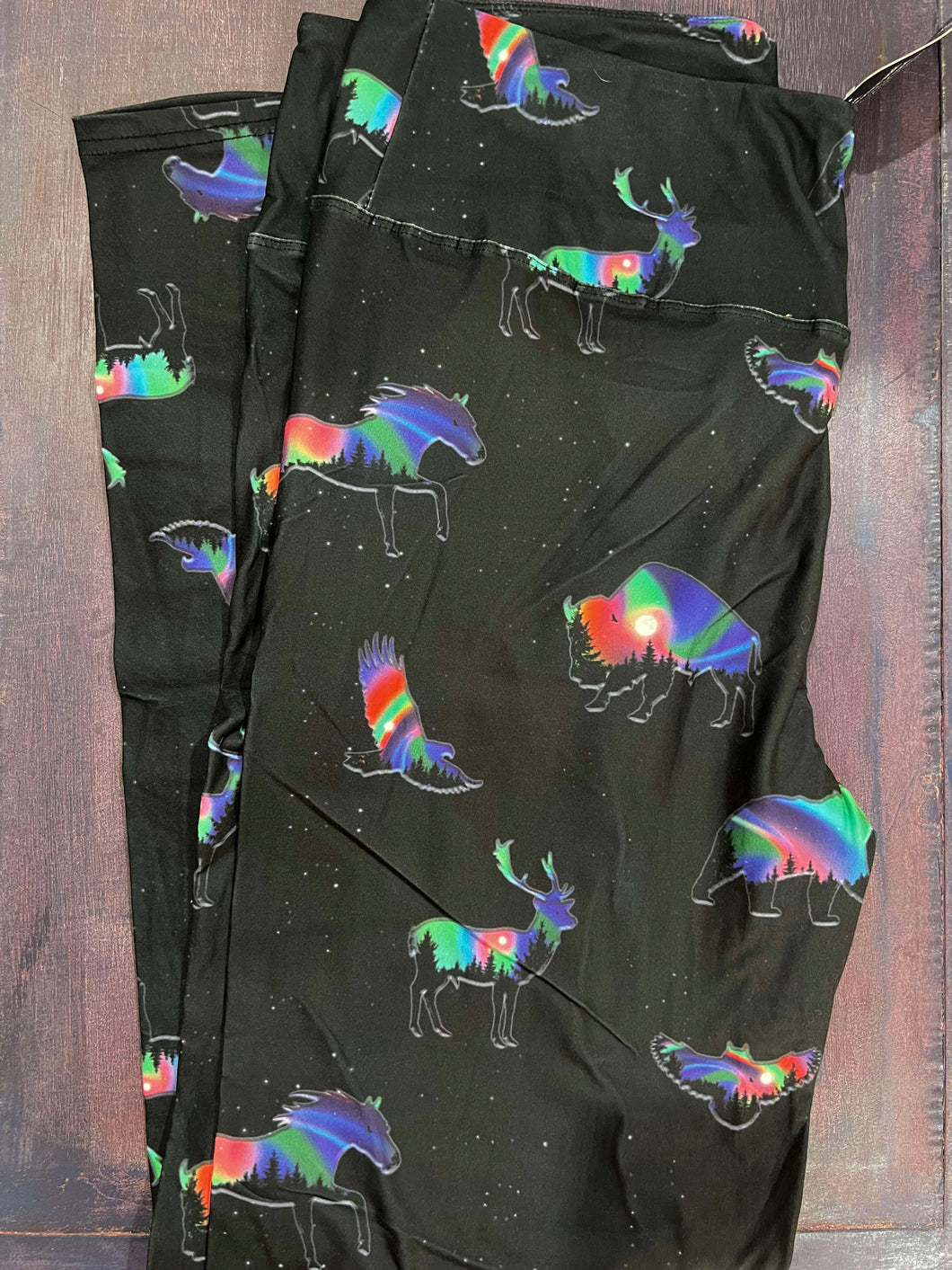 Northern Lights Animals Leggings