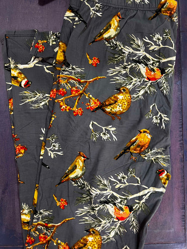 Birds on Pine Standard Leggings