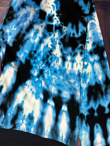 Black/Blue/White Tie Dye Leggings