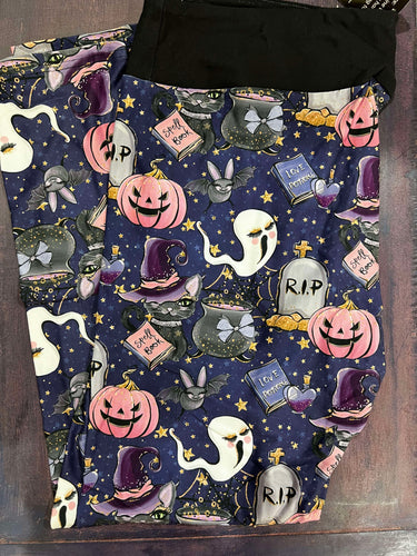 Spell Book Halloween Leggings