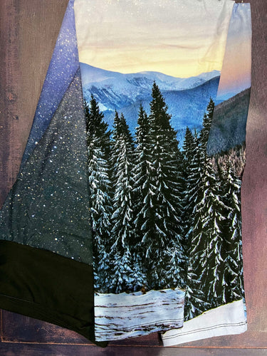 Winter Forest Scene Leggings