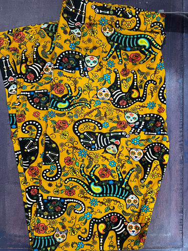 Sugar Skull Cats Standard Leggings