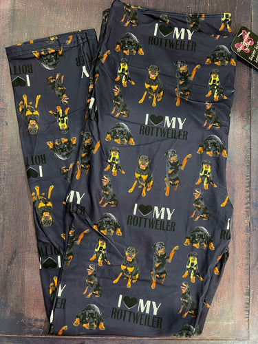 I Love My Rottweiler Leggings