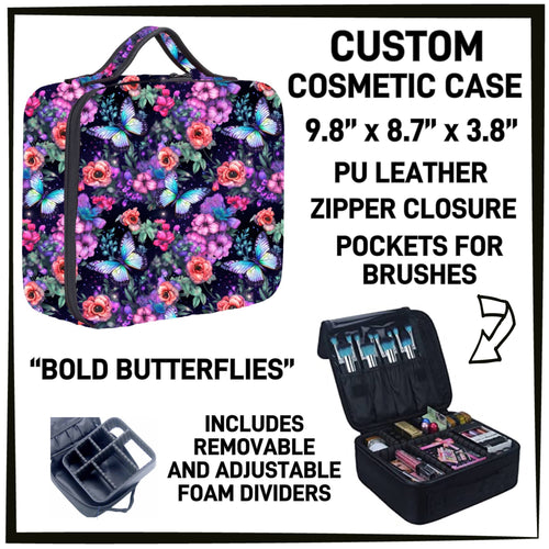 Bold Butterflies Cosmetic Case