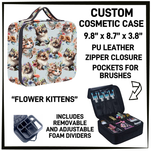 Flower Kittens Cosmetic Case