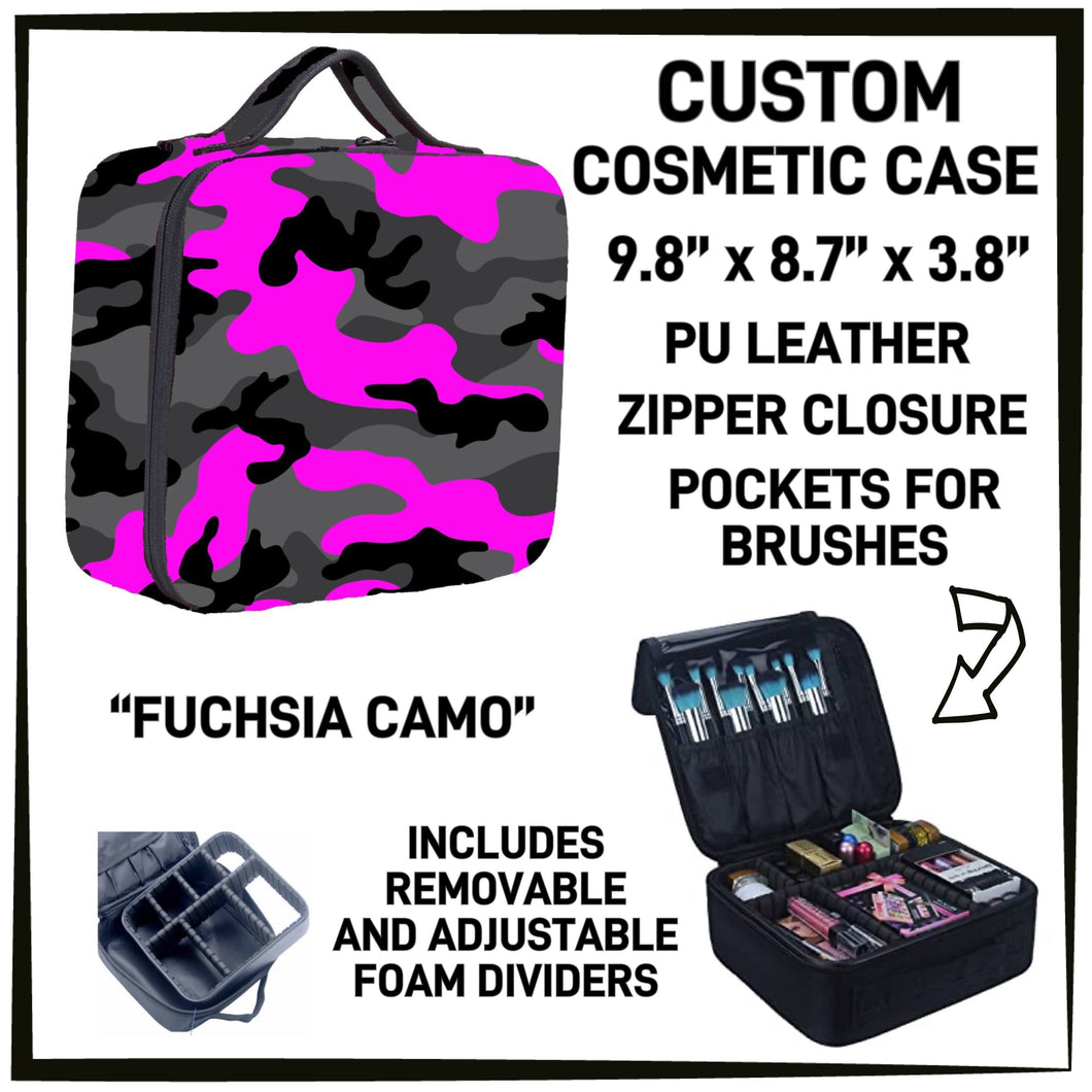 Fuchsia Camo Cosmetic Case