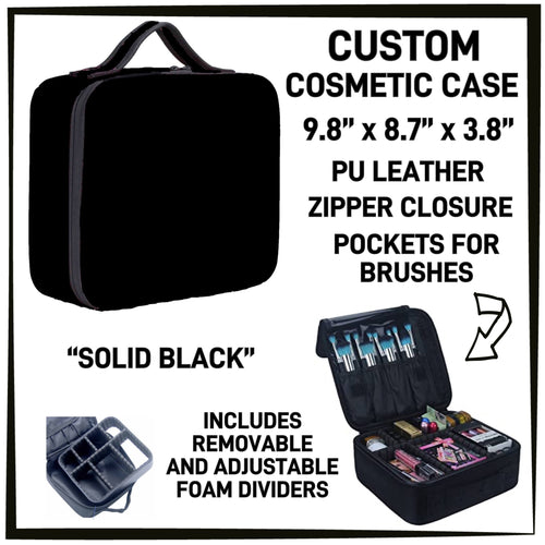 Solid Black Cosmetic Case
