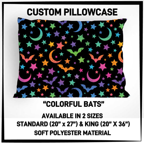Colorful Bats Pillowcase