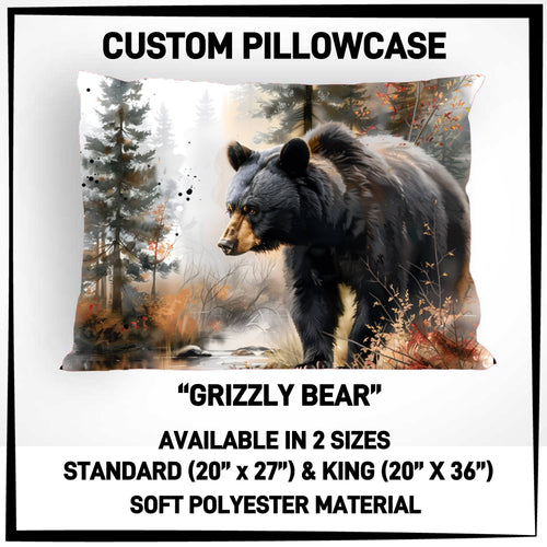 Grizzly Bear Pillowcase
