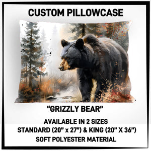 Grizzly Bear Pillowcase