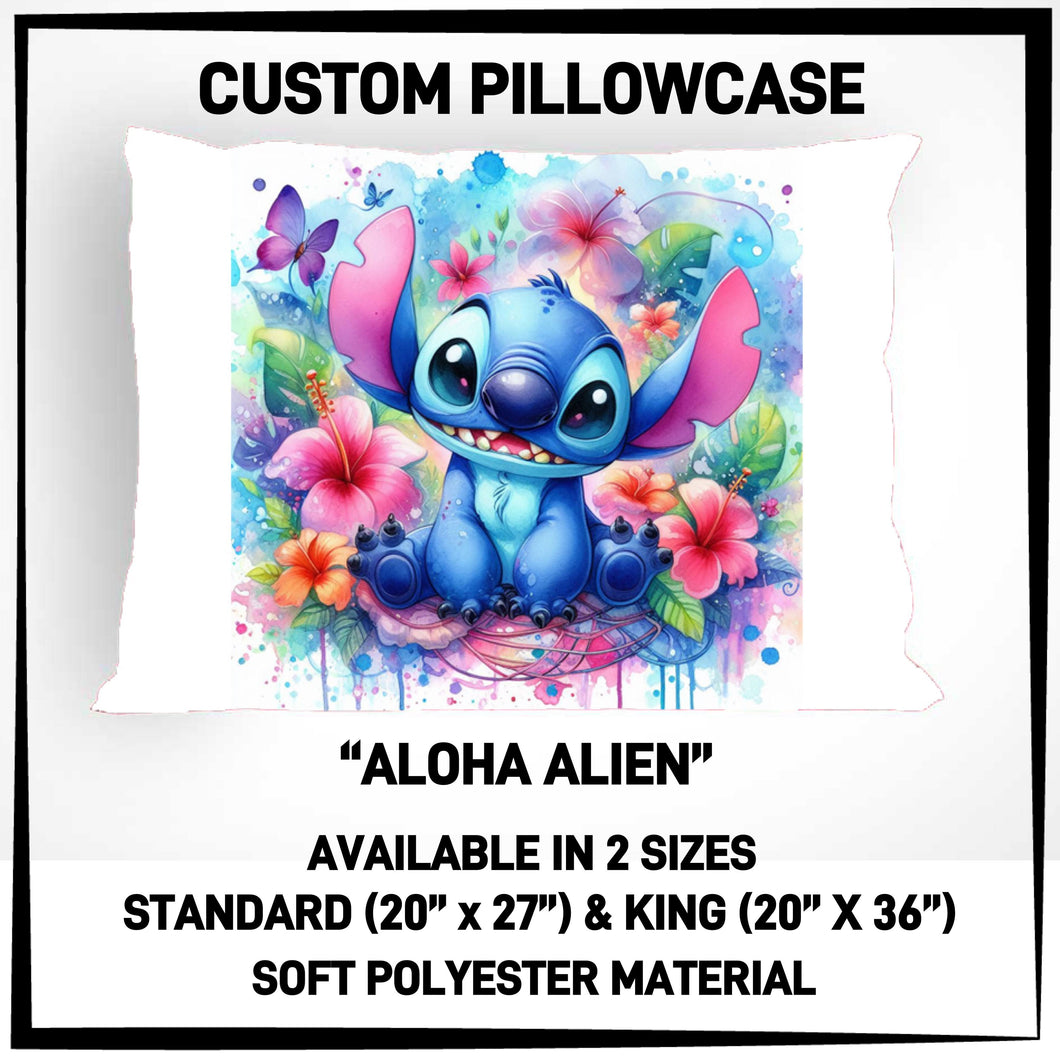 Aloha Alien Pillowcase