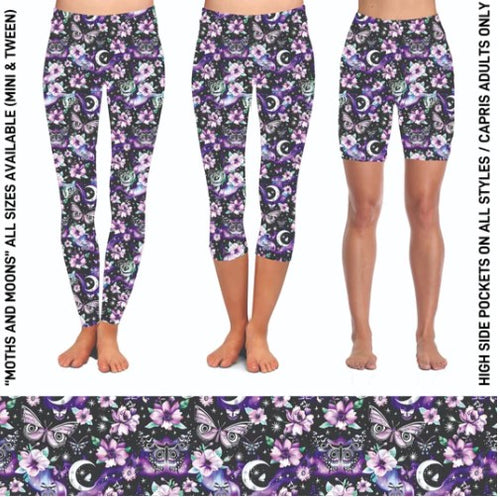 Moths and Moons Pocket Capris