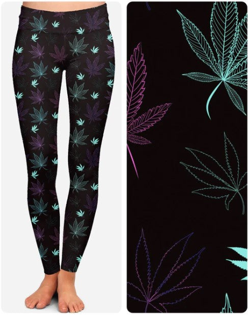 Stencil Leaves Joggers