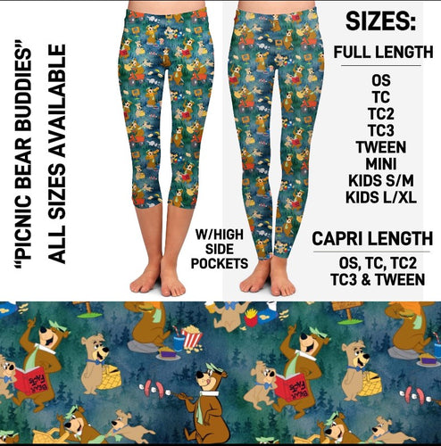 Picnic Bear Buddies High Pocket Capris