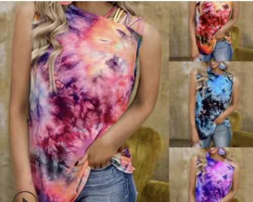 Sleeveless Tie Dye Top