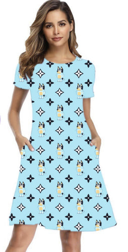 Bluey Gown with Pockets