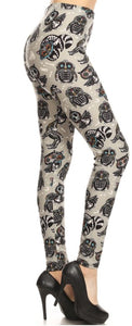 Colorful Skeleton Animals Standard Leggings