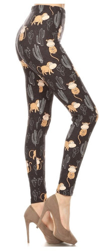 Monkey Cactus Standard Leggings