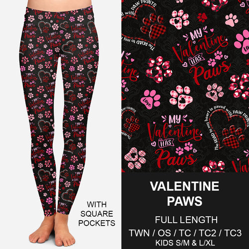 Valentine Paws Pocket Leggings