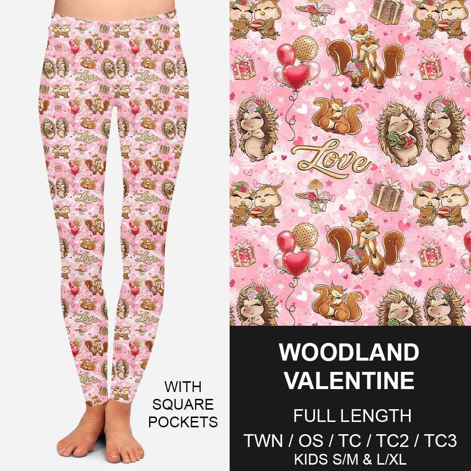 Woodland Valentine Pocket Leggings