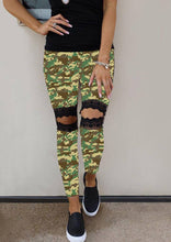 Load image into Gallery viewer, CAMO LACE KNEE FULL/DIPPED LACE CAPRI/SIDE LACE CAPRI