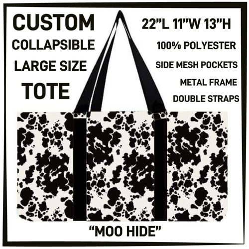 Moo Hide Collapsible Tote