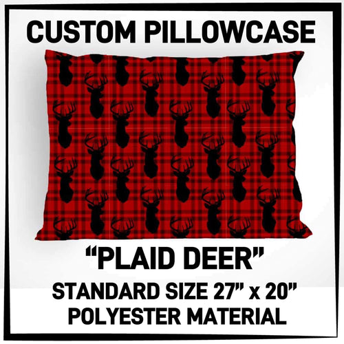 Plaid Deer Pillowcase