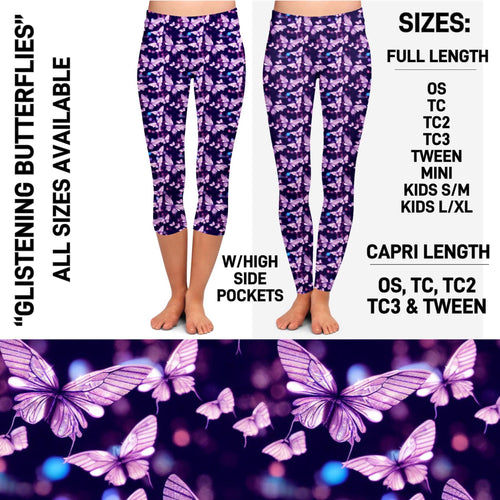 Glistening Butterflies Pocket Leggings