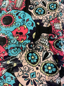 Pink/Blue Sugar Skull Standard Leggings