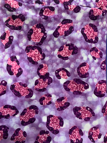 Purple Glitter Cheetah Capris