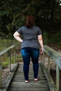 DISTRESSED STRETCH PATCH DENIM