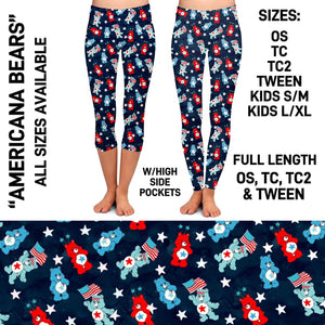 Americana Bears Pocket Capris