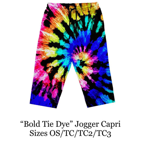 Bold Tie Dye Capri Joggers