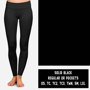 Solid Black Pocket Leggings