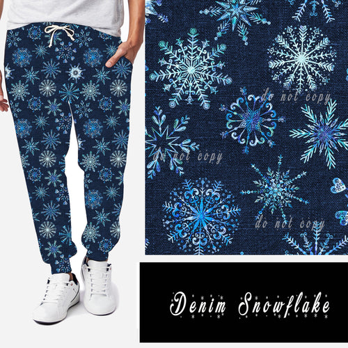 Denim Snowflake Pocket Leggings