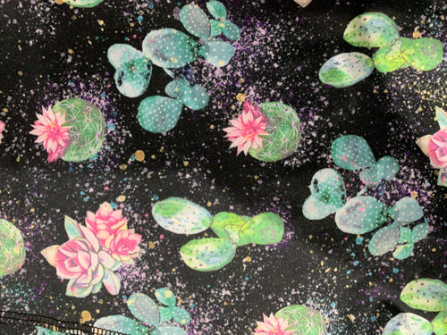 Glitter Cactus Sporty Pocket Leggings