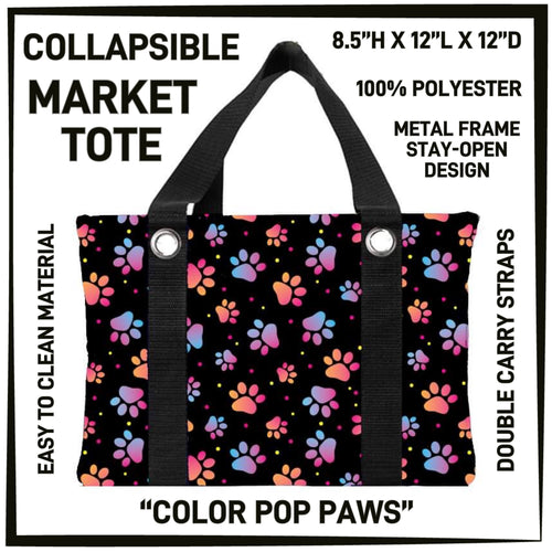 Color Pop Paws Market Tote