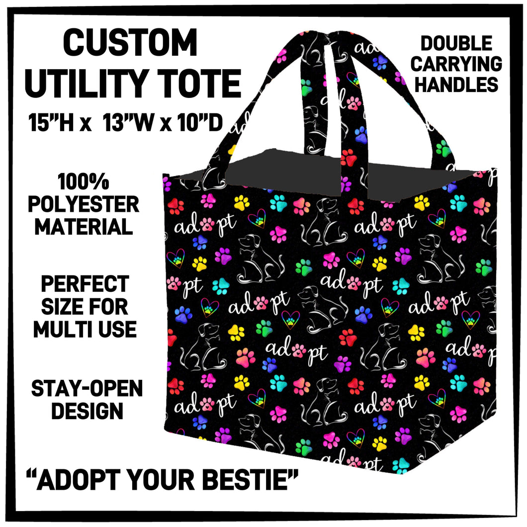 Adopt Your Bestie Utility Square Tote