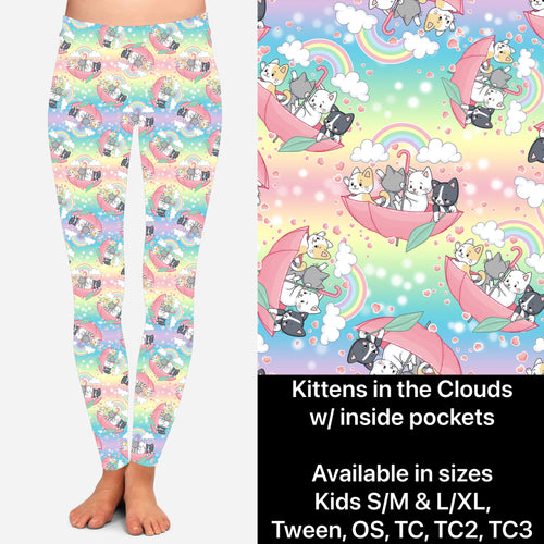 Kittens in the Clouds Pocket Leggings