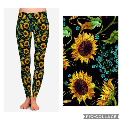 Lux Sunflowers Leggings