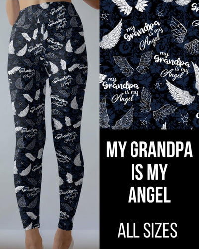 My Grandpa is My Angel Leggings