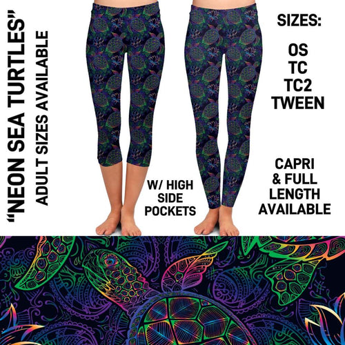 Neon Turtle Pocket Capris