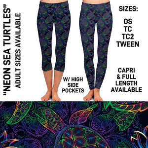 Neon Turtle Pocket Capris